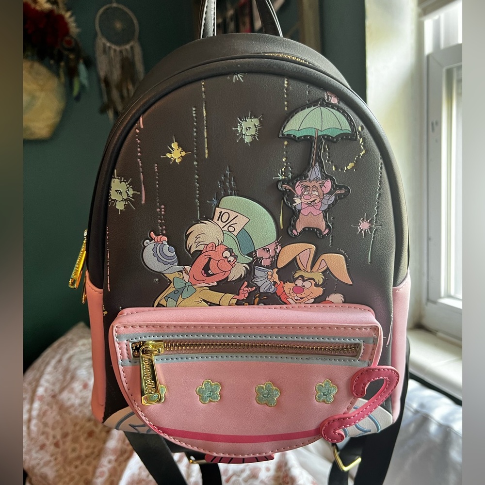 Lightly Used Disney Alice in Wonderland Tea Party Loungefly Backpack